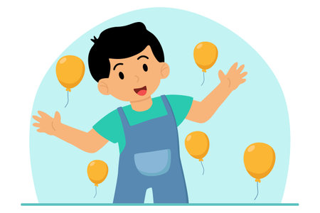 Children's Day Flat Designのイラスト素材