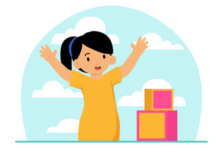 Children's Day Flat Designのイラスト素材