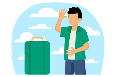 Weekend and Holiday Scene Flat Single Designのイラスト素材