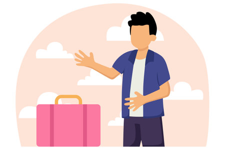 Weekend and Holiday Scene Flat Single Designのイラスト素材