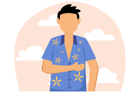 Weekend and Holiday Scene Flat Single Designのイラスト素材