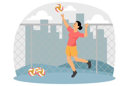 Healthy Activity Flat Designのイラスト素材