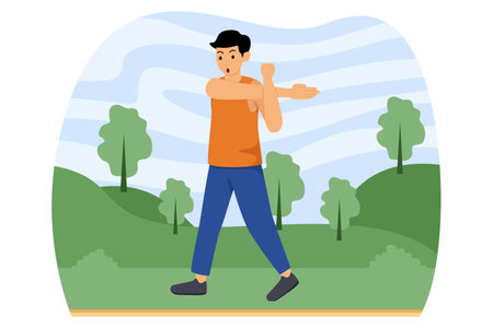 Healthy Activity Flat Designのイラスト素材
