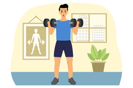 Healthy Activity Flat Designのイラスト素材