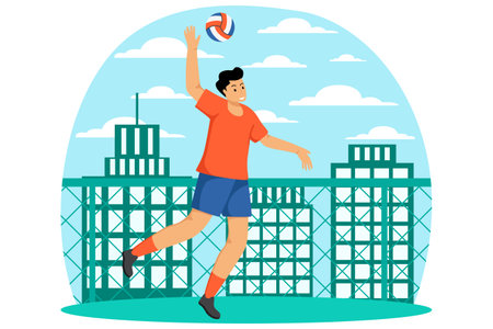 Healthy Activity Flat Designのイラスト素材