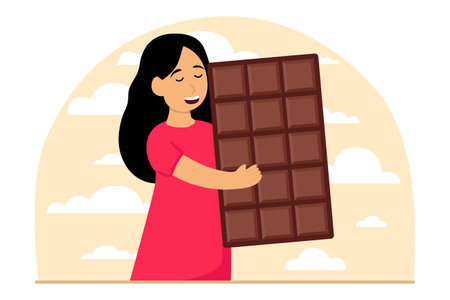 World Chocolate Day Flat Designのイラスト素材