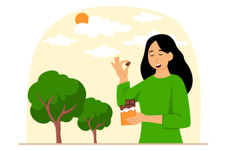 World Chocolate Day Flat Designのイラスト素材