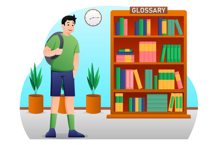 Back to School Flat Design Illustrationのイラスト素材