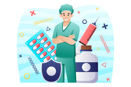 Medical and Healthcare Flat Designのイラスト素材