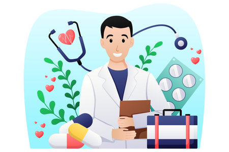 Medical and Healthcare Flat Designのイラスト素材