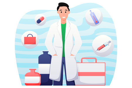Medical and Healthcare Flat Designのイラスト素材