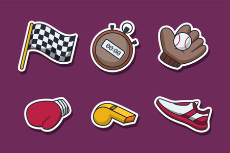 Set Collection of Sport Stickerのイラスト素材