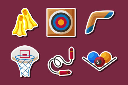 Set Collection of Sport Stickerのイラスト素材