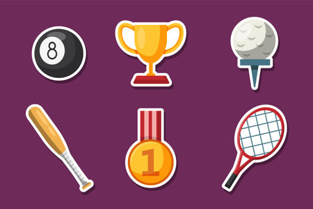 Set Collection of Sport Stickerのイラスト素材