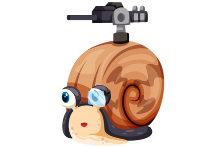 Cute Snail Characterのイラスト素材