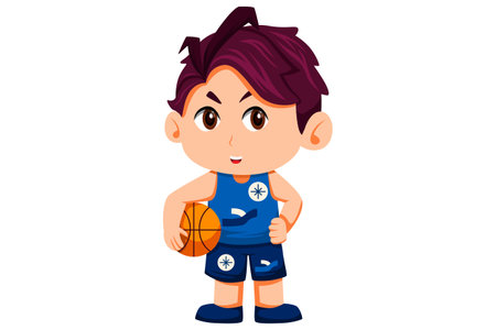 Cute Little Sport Athlete Characterのイラスト素材