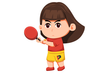Cute Little Sport Athlete Characterのイラスト素材