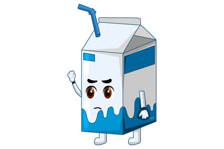 Cute Drink Bottle Character Illustrationのイラスト素材