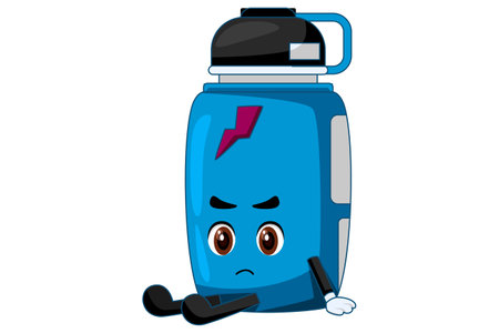 Cute Drink Bottle Character Illustrationのイラスト素材