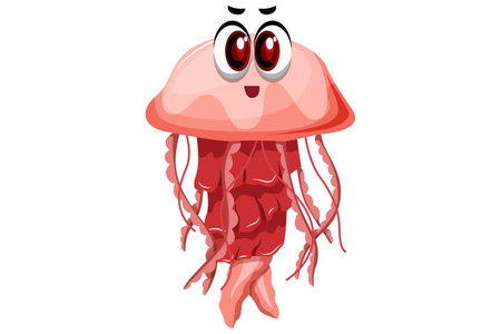 Cute Jellyfish Characterのイラスト素材