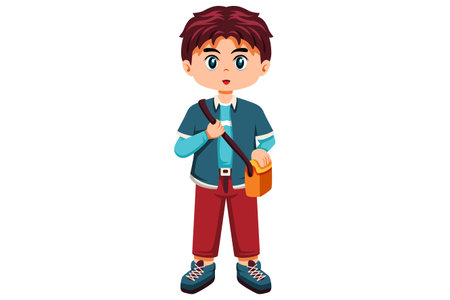 Cute Boy Character Illustrationのイラスト素材