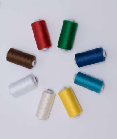 Different colors of cottonsの写真素材