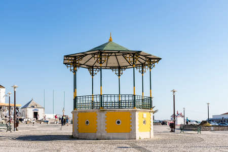 NAZARE, PORTUGAL - MAY 17, 2018.  The pavillion on the town  square in Nazareのeditorial素材