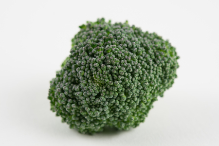 Piece of raw broccoli, isolated on whiteの写真素材