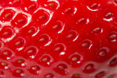 Extreme close up of fresh strawberry textureの写真素材