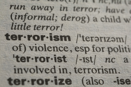 Definition of the world terrorism, close upの写真素材