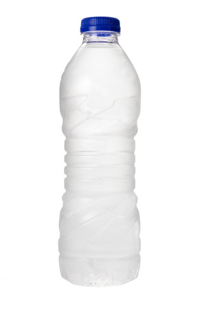 Small bottle with iced water isolated on white backgroundの写真素材
