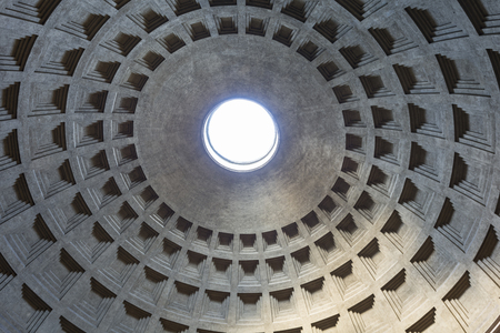 Pattern of pantheon's dome at rome, Italyのeditorial素材