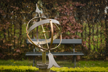 Garden of the sundial in Zaanse Schans, Zaandam, Amsterdam, Netherlandsの写真素材