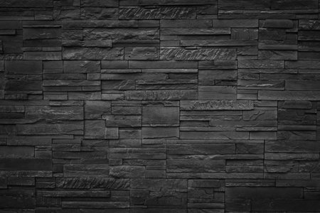 Black and white slate wall backgroundの写真素材