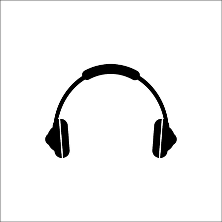 Flat - style headphones.Vector icon.のイラスト素材