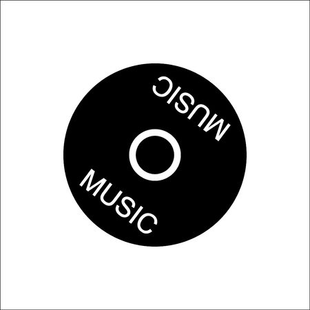 Cd drive to listen to music .Icon.のイラスト素材