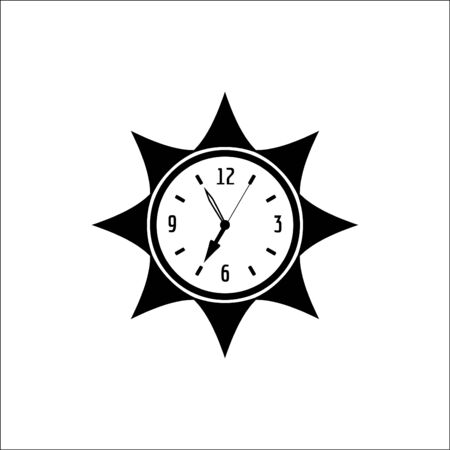 On the wall clock framed ornamentのイラスト素材