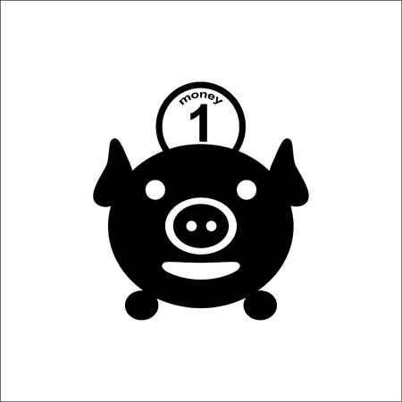 piggy bank money in the form of a pigのイラスト素材