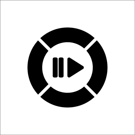 Music player control button. Vector icon .Play Pause Icon.のイラスト素材