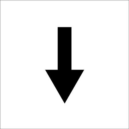 Arrow showing to the bottom.Vector icon.のイラスト素材
