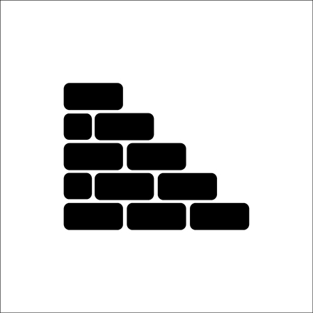Bricks  icon.
Bricklaying - vector icon .のイラスト素材
