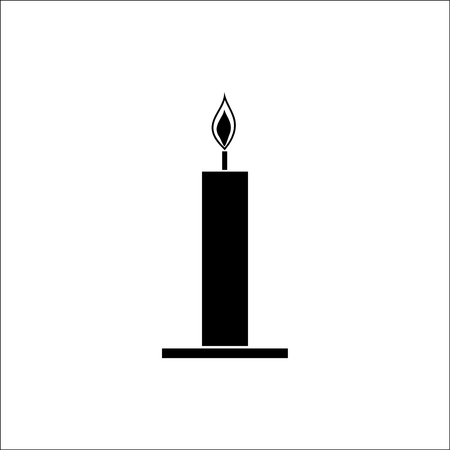 Icon of candle.Burning candle . Vector.のイラスト素材
