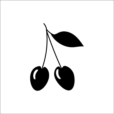 Cherry vector icon.のイラスト素材