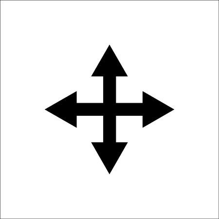 Four sided arrow.Vector icon.のイラスト素材