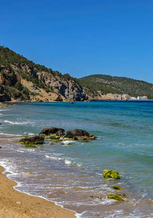 coastline and tide, Spain, ibizaの写真素材