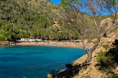 view of the beach from mountainの写真素材