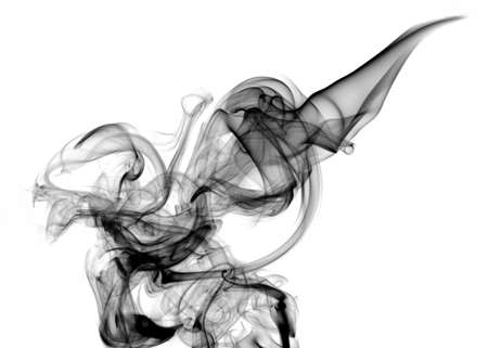 Beautiful Abstract smoke over white backgroundの写真素材