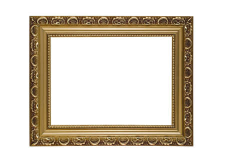 Empty horizontal frame for picture or portrait isolatedの写真素材