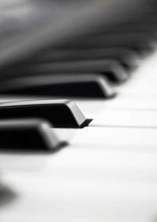 Extreme closeup of Piano keyboard (shallow DOF)