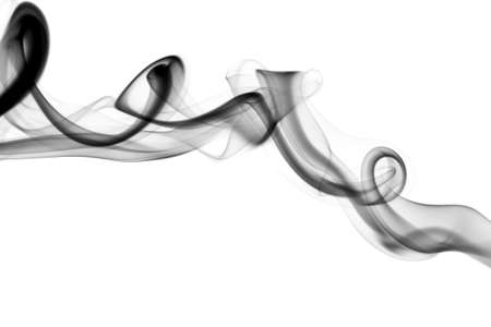 Abstract smoke waves over the white backgroundの写真素材